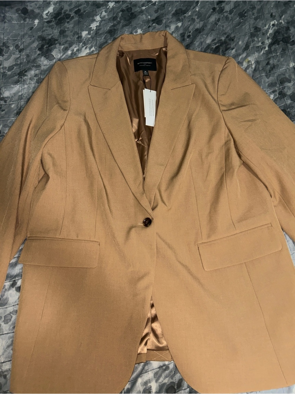 Banana Republic Tan Single-Button Blazer